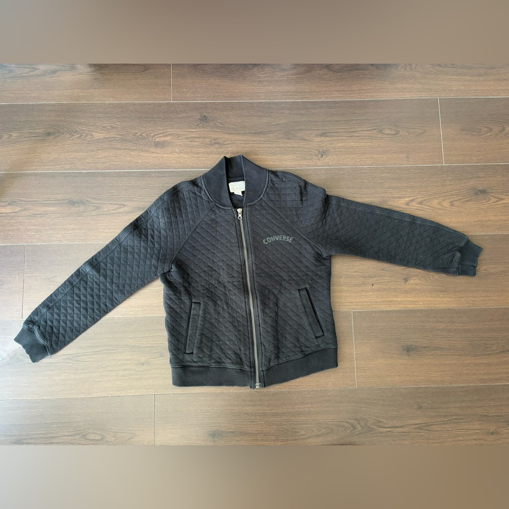Converse All Star Black Zipped Up Sweatshirt, size M